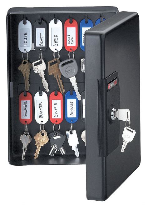 key box wall mount steel gloss black|SentrySafe Key Box, Small Black Key Lock Box, .